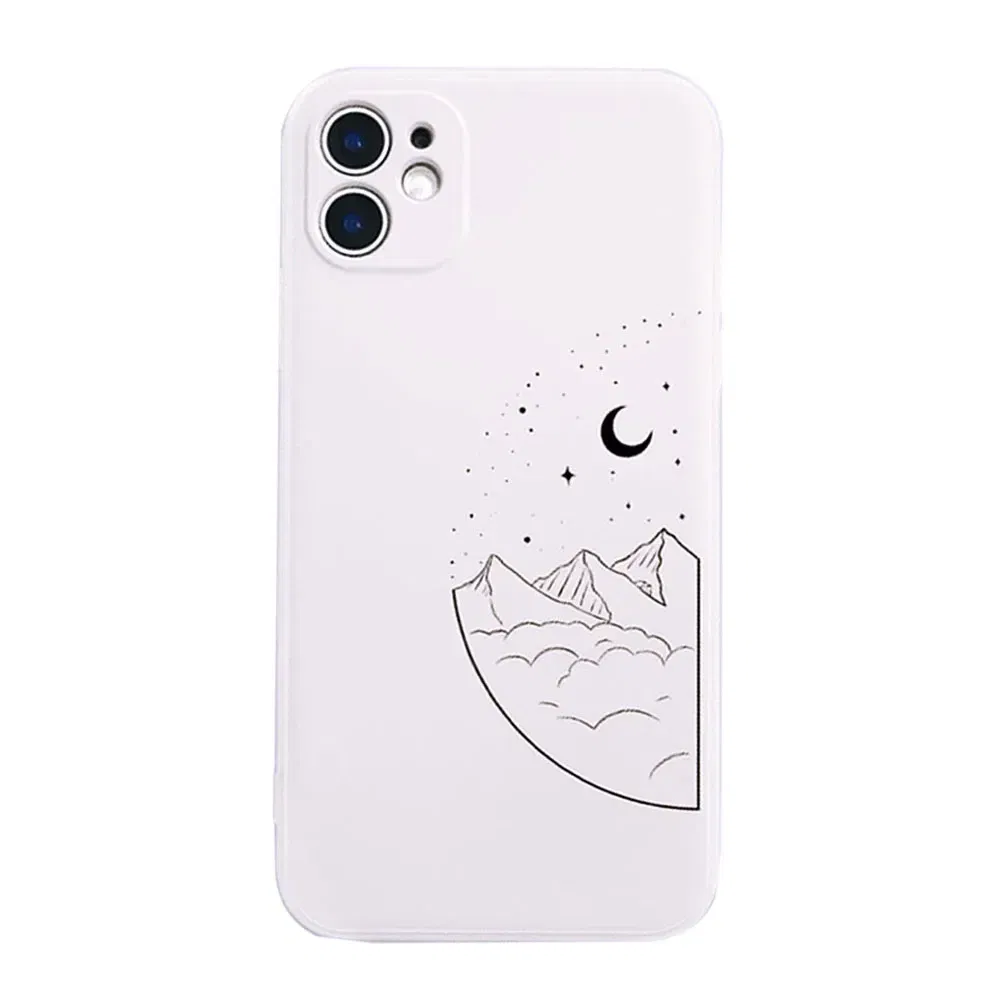Color: Brown, Material: PC + TPU - Couple Black and White Love Sun Moon Case For Samsung Galaxy S10 S20 S21 S22 S23 S24 FE Plus Ultra Note 20 Silicone Phone Case