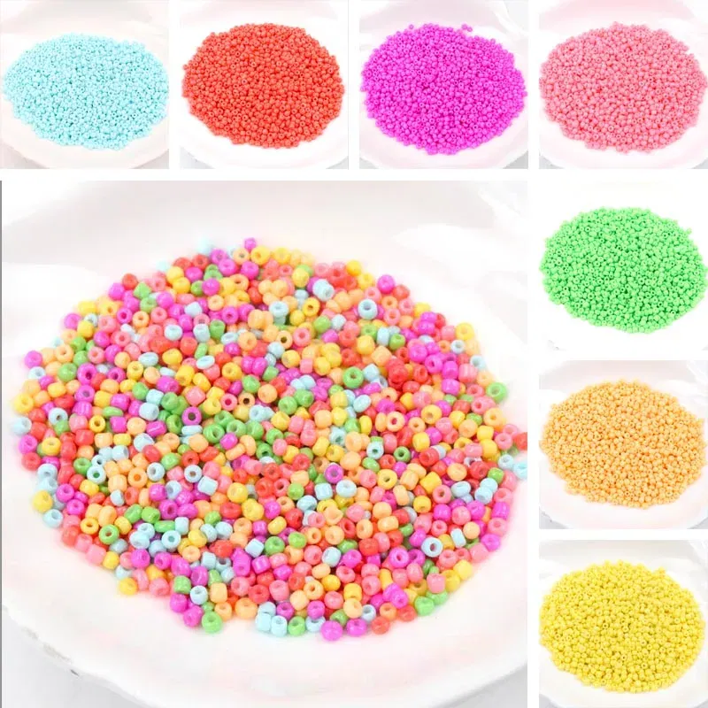 Color: PURPLE, Item Diameter: 3mm - Gold and Silver Color 2mm 3mm 4mm Crystal Glass Spacer beads,Czech Seed Beads For Jewelry Handmade DIY BLUV03X