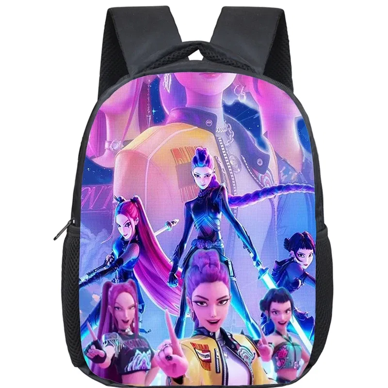 Color: Clear - KPop Demon Hunters School Bags 12inch Lightweight Children Backpack Girls Boys Orthopedic Kids Book Bags Back To School Mochilas