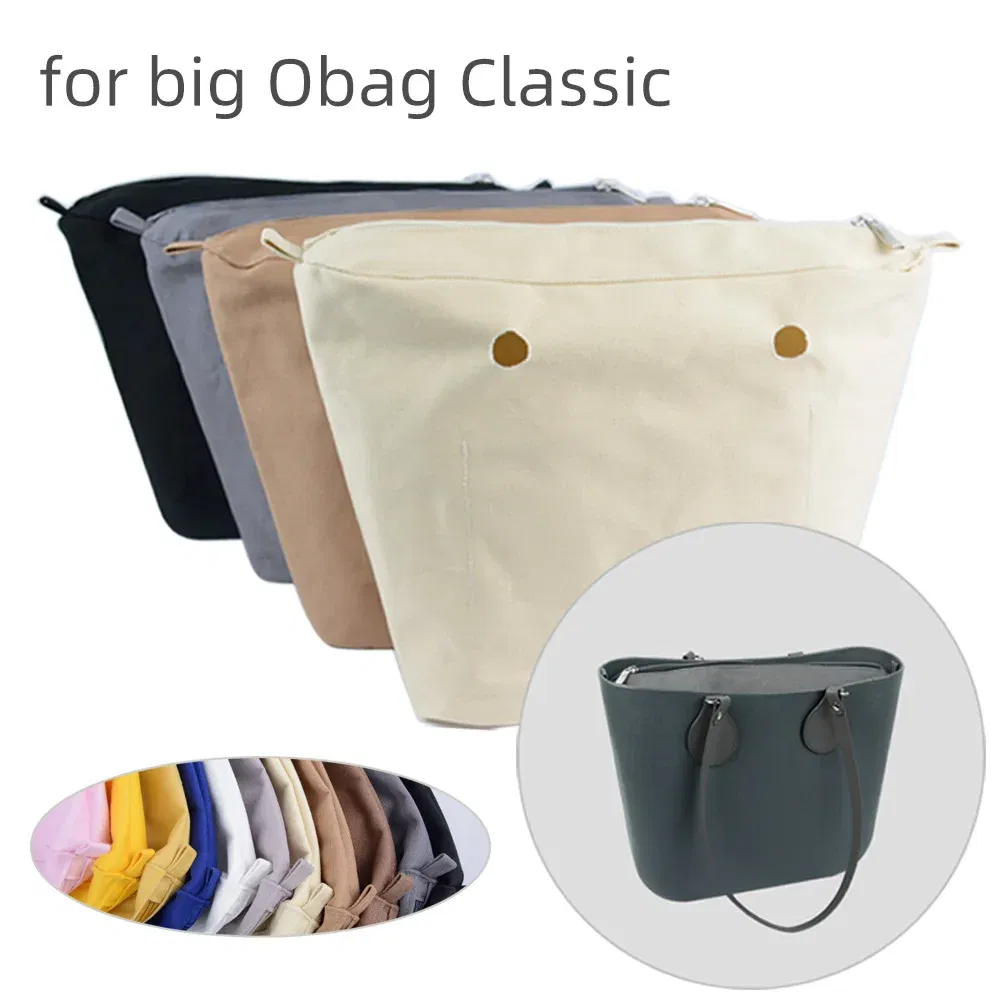 Color: DEEP BLUE, Size: S, - New 1 PC Canvas Inner O bag Organizer Insert Zipper Pocket for Classic Mini Obag Accessories Replacements