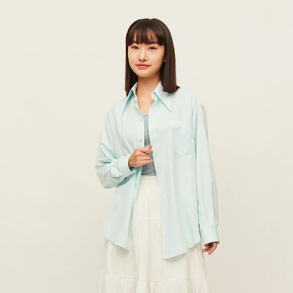 Color: SKY BLUE, Size: L - OhSunny Women Shirts Sun Protection Long Sleeve Coat UPF50+ Anti-UV Breathable Fashion Loose Blouse Outdoor Spring Summer Tops