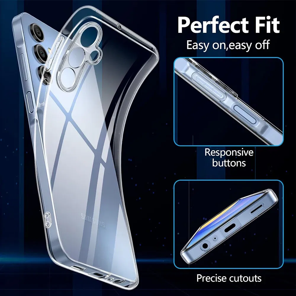 Material: PC - Ultra Thin Silicone Soft Case For Samsung Galaxy S25 S24 S23 S22 S21 S20 FE Plus Ultra Transparent Clear Cover Fundas