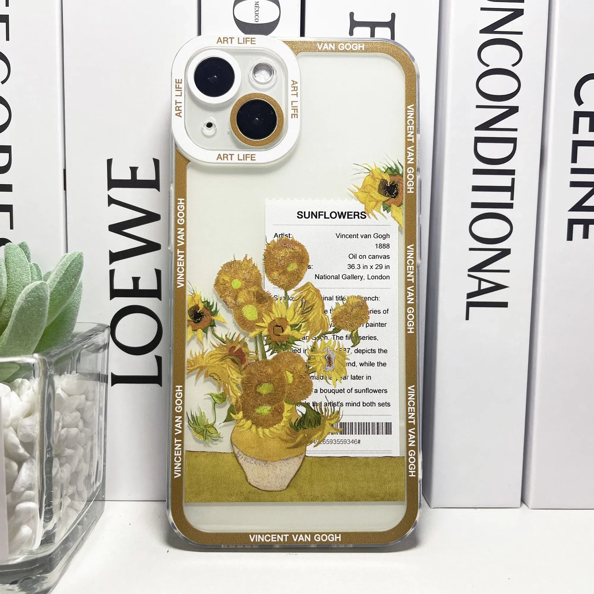Color: Clear, Material: Vinyl - Van Gogh Sunflowers The Starry Night Art Aesthetic Phone Case For Samsung Galaxy S10 S20 S21 S22 S23 S24 FE Plus Ultra Note 20