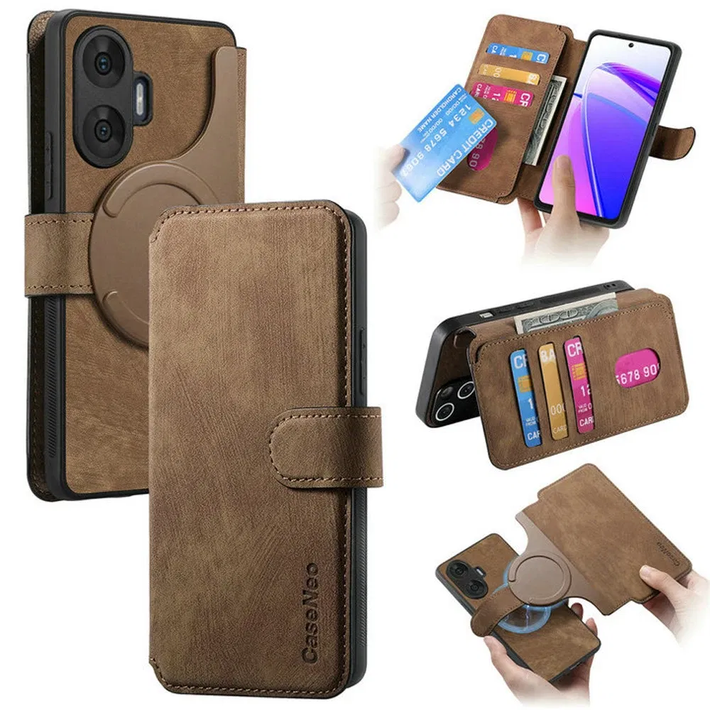 Color: PURPLE, Material: PU - Detachable 2IN1 Leather Card Funda for Xiaomi Poco F7 X7 M7 Pro 5G Luxury Case Magnetic Wallet Etui Poco X7 Pro F 7 Ultra Cover