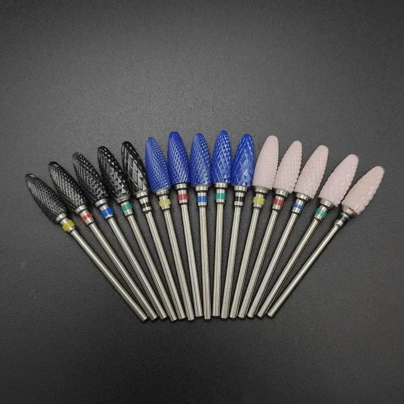 Color: Other colors - Ceramic Carbide Nail Drill Bit Rotate Burr Milling Nail Cutter Bits Electric Drill Machine For Manicure Pedicure Tools