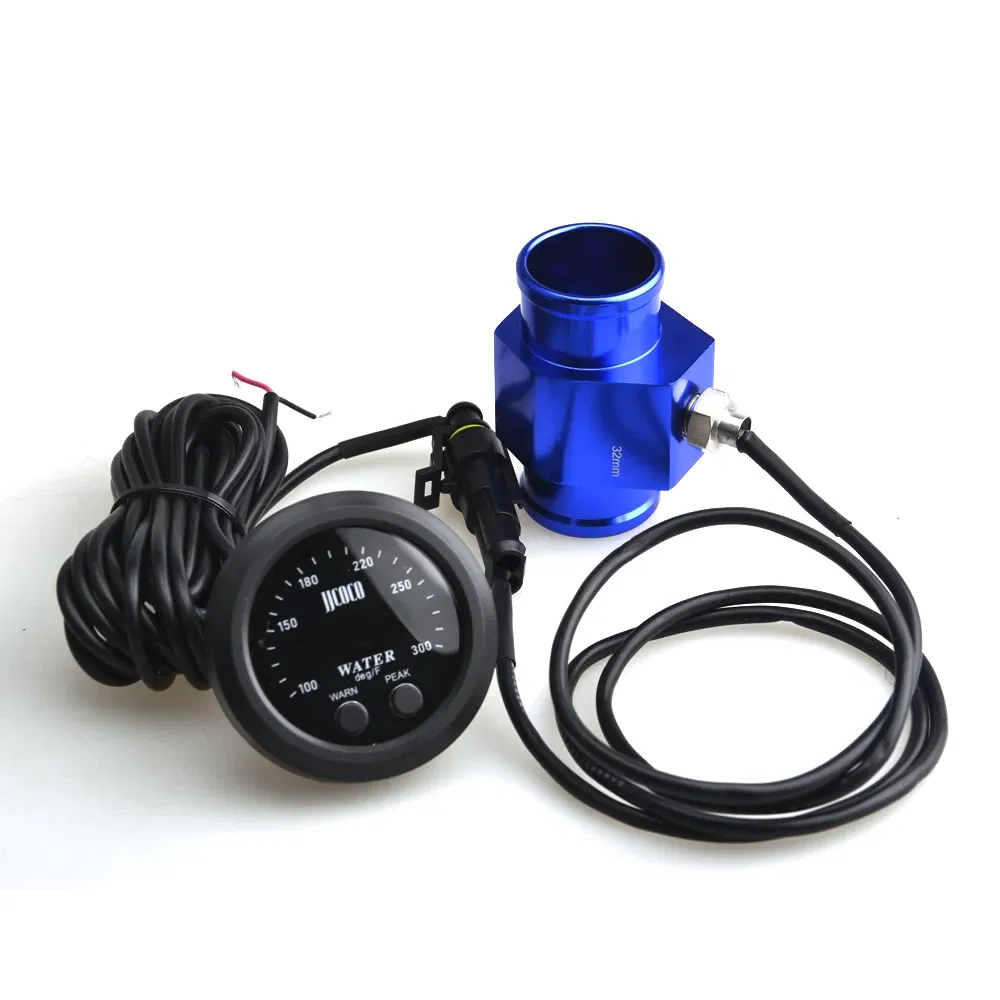 Color: Dark Grey - 52MM 12v Racing Car Ultra-thin Water Temperature Gauge And Water Temp Joint Pipe Sensor Adapter 1/8NPT
