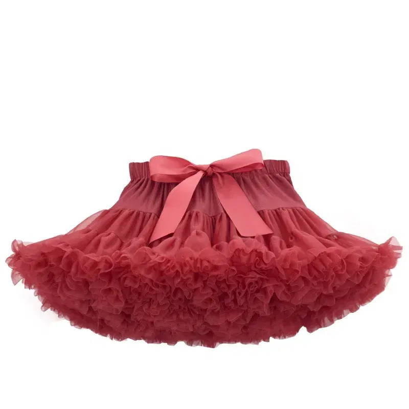 Color: PURPLE, Kid Size: 3T - Baby Girls Tulle Tutu Skirt Ballerina Pettiskirt Fluffy Children Ballet Skirts For Party Dance Princess Girl Tulle Clothes 1-10Y