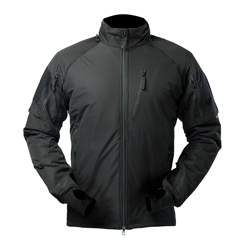 Color: black, Size: XL - Mege Men's Tactical Jacket Coat Fleece Parka Outdoor Outwear Lightweight Gear