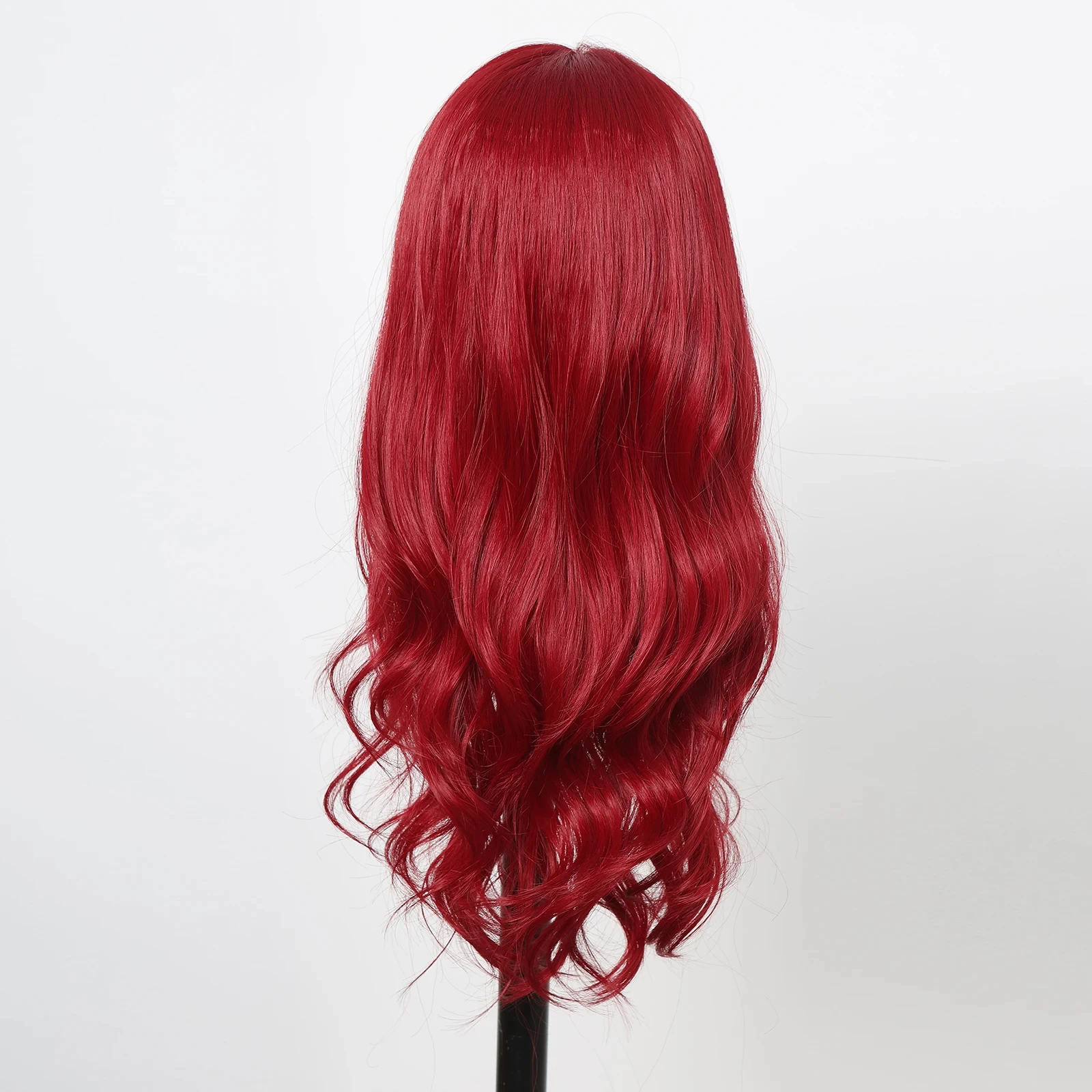 Color: 1B/30HL - Red Synthetic Wigs Long Body Wavy Wig Natural Hairline Daily Red Hair Heat Resistant Fiber Smooth Party Cosplay Wig