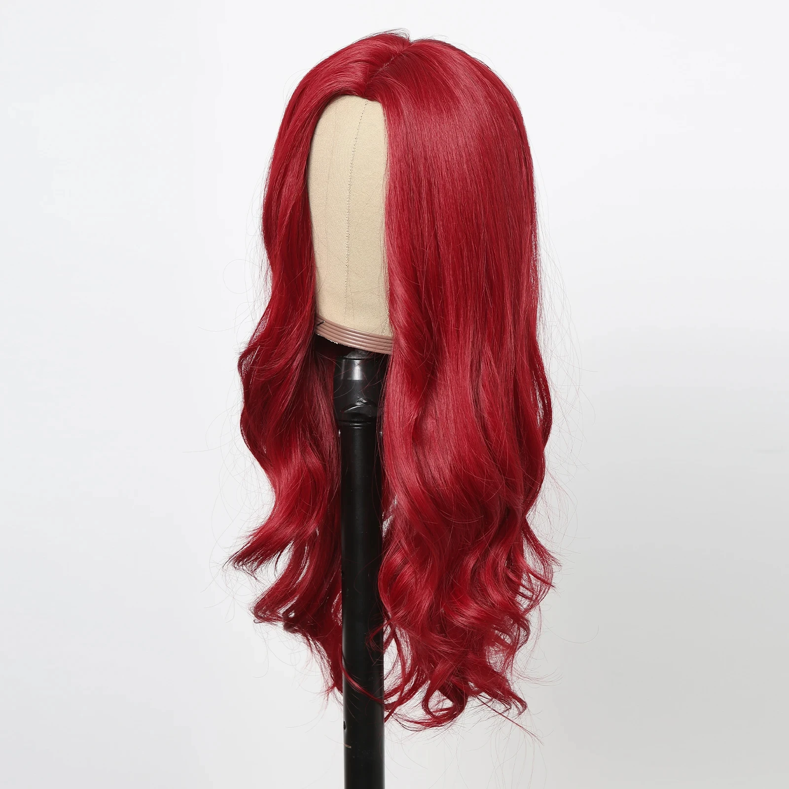 Color: 1B/30HL - Red Synthetic Wigs Long Body Wavy Wig Natural Hairline Daily Red Hair Heat Resistant Fiber Smooth Party Cosplay Wig