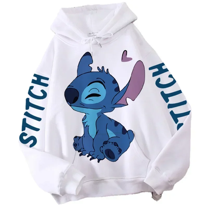 Color: Orange, Size: 6T - Disney Hoodie Fashion Stitch Angel Monster Letter Cartoon Sweatshirt Pullover Cute Harajuku Unisex Women's Pocket Top