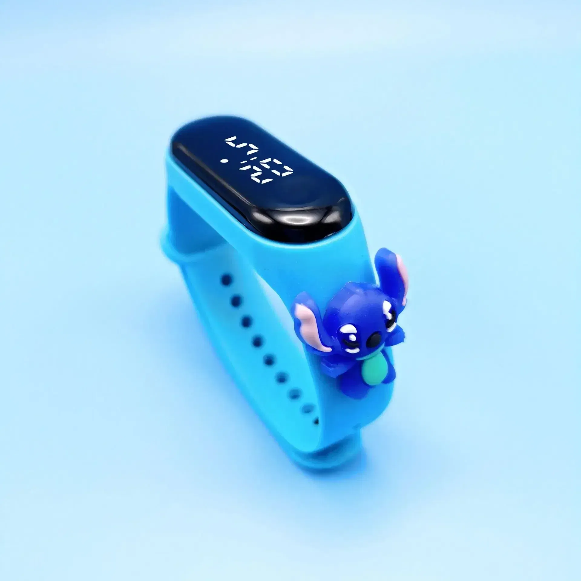 Color: SKY BLUE - Disney Stitch LED Waterproof Kids Digital Watch Spiderman Hulk Children Watch Sports Touch Electronic Kids Gifts