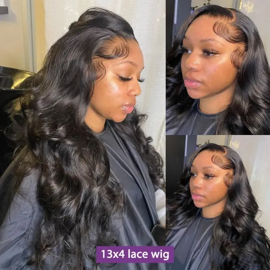 Color: Natural Color, Ships From: CHINA, Stretched Length: 32inches, Density: 150% - Body Wave 4x4 Glueless HD Lace Closure Wigs For Women 13x4 13x6 Human Hair Wig Brazilian Transparent Lace Front Wig Pre Plucked