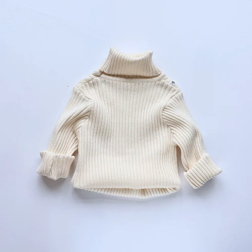 Color: Blue, Kid Size: 5 - MILANCEL Autumn Soft Tight Unisex Kids Knitwear Sweaters Solid Multi Color Girls Sweater Brief Boys Pullover Turtleneck Outwear