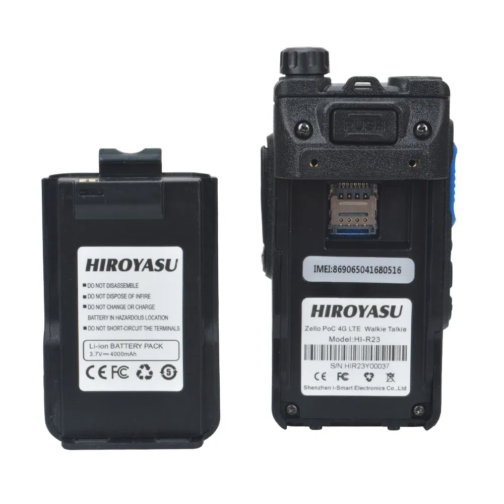 Plug standard: EU, Ships From: CHINA - Top 4G Zello LTE PoC Walkie TALKIE HI-R23 Network Radio With WIFI, Bluetooth, GPS,4000mAh Battery