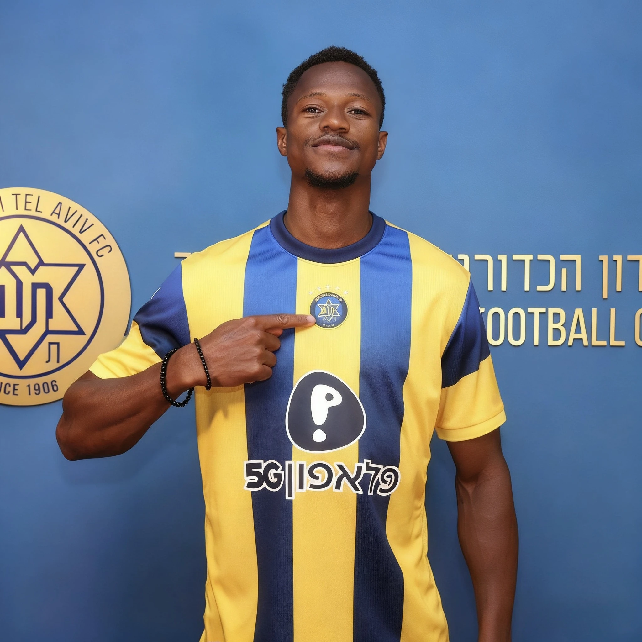 Color: Gold, Size: 4XL - The Latest Breathable Men's and Women's T-shirts for The Daily Training of Maccabi Tel Aviv Football Club in 2026