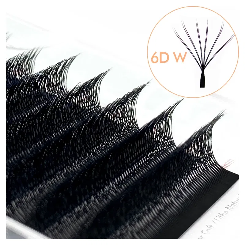Color: Brushed Brass, Curl: C, Thickness: 0.07mm, Length: 17mm - NATUHANA 3D 4D WW  Shaped Eyelash extensions 0.07mm C D L LU Curl Premade Fans Faux Mink Volume Lashes Korean Make Up Tool