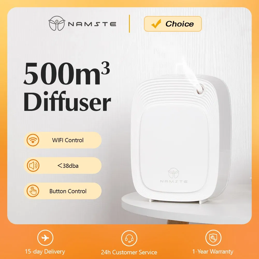 Color: Clear, Plug Type: us, - NAMSTE 1000m³ Aroma Diffuser Smart WiFi Control Home Air Freshener 200ML Capacity Electric Fragrance Device Smell Distributor