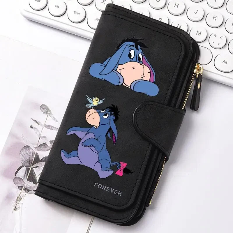 Color: Lavender - ? Winnie the Pooh Women Wallets Card Wallet Coin Wallet Womens Bags for Girls Purse ID Wallets Female Coin Purse Girls Gift