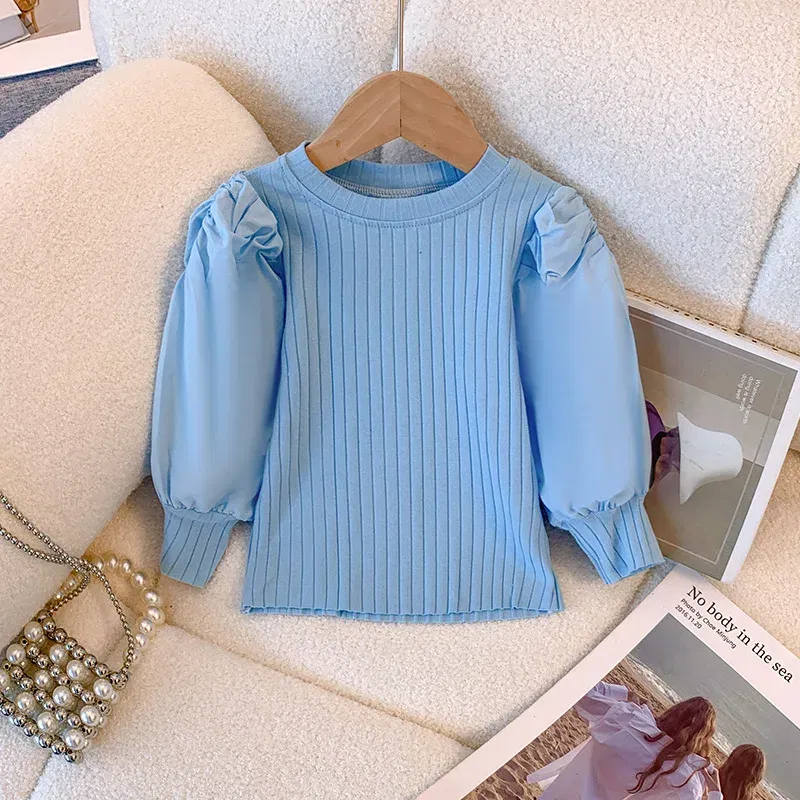 Color: Pink, Kid Size: 4 - Girls White Long Sleeve T-shirt  Shirt Princess Shirt for Tddler Girl Sweet Pullover Casual Shirt Children Tops Pullover