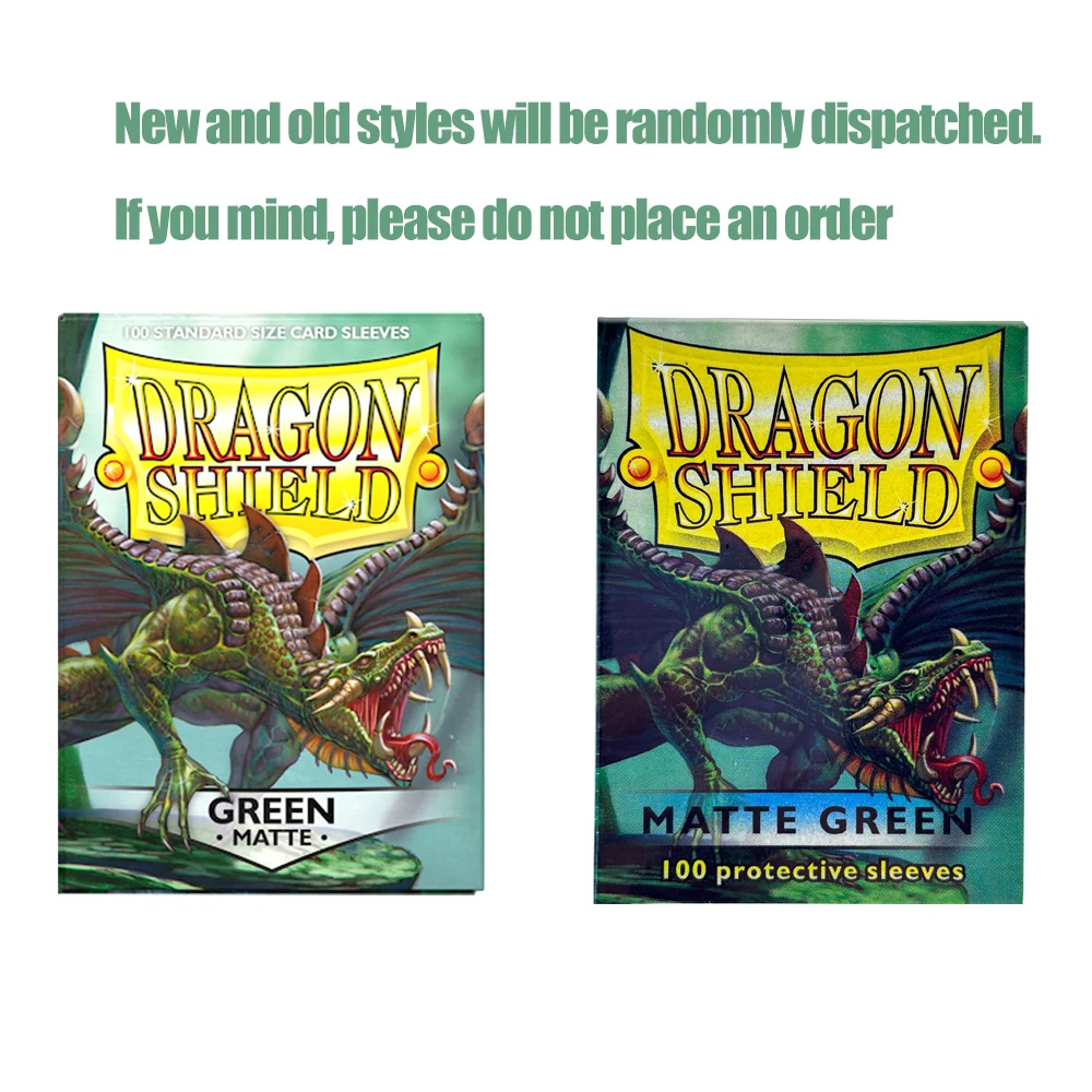 Color: two - 100 PCS/BOX 66x91mm Standard Size Demark Dragon Shield Matte Card Sleeves for MTG/PKM/YGO/TCG Board Game Cards Slevees