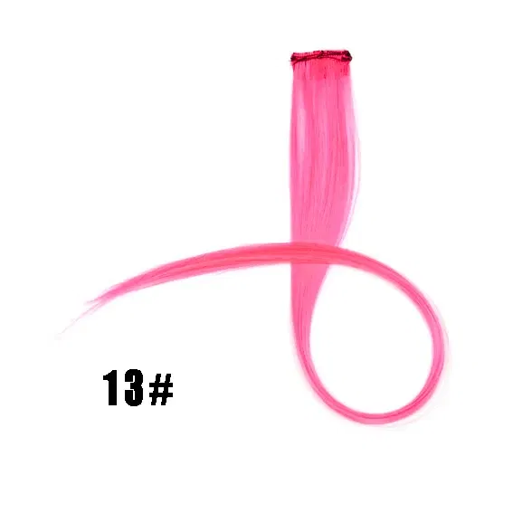 Color: P1B/27, Stretched Length: 22inches - Synthetic Clip-in Hair Extensions 22" Long Colorful Straight Hair Pieces Synthetic Hairpieces for Daily Festival Party