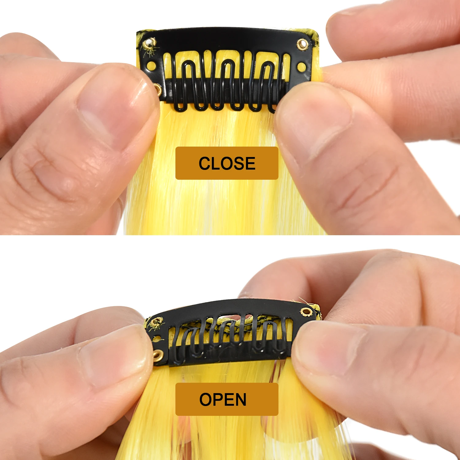 Color: P1B/27, Stretched Length: 22inches - Synthetic Clip-in Hair Extensions 22" Long Colorful Straight Hair Pieces Synthetic Hairpieces for Daily Festival Party