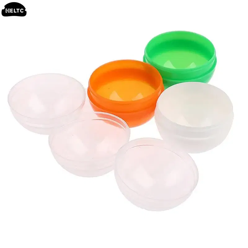 Color: MINT GREEN - 50pc Mini 28/32MM Clear Transparency Plastic Capsule Toy Surprise Ball Tiny Container Making Things Model Gashapon toy Random