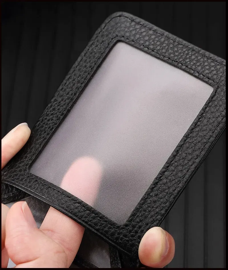 Color: Pink, Ships From: CHINA - Genuine Leather Driver's License ID Card Holder Wallet Male and Female Credit Card Bag Large Capacity Card Case ID Bag