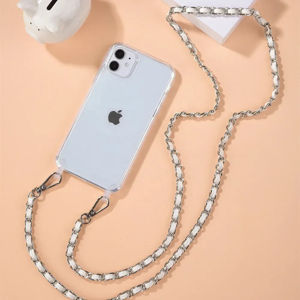 Color: Lotus root color, Bundle: Case & Strap, Material: GENUINE LEATHER - Crossbody Lanyard Necklace Pearl Bracelet Phone Case with Chain for Iphone 13 12 14 Pro Max 15 X XS 6S 7 8 Plus Cover with Strap