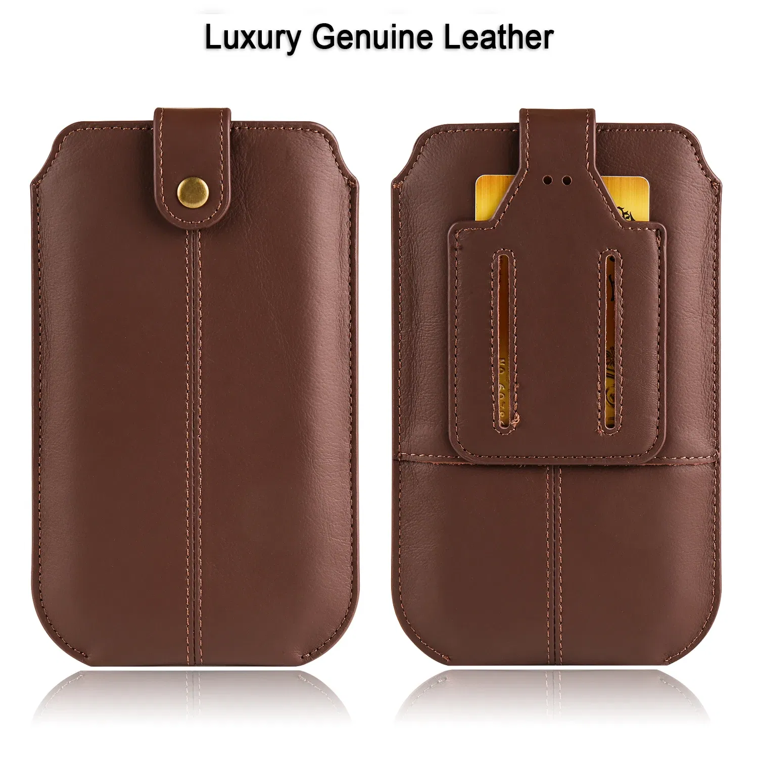 Color: black, Material: ABS - Real Genuine Leather Mobile Phone Pouch Belt Clip Case For Samsung Galaxy S24 S23 FE S22 A53 A54 A55 Men Waist Bag Holster Cover