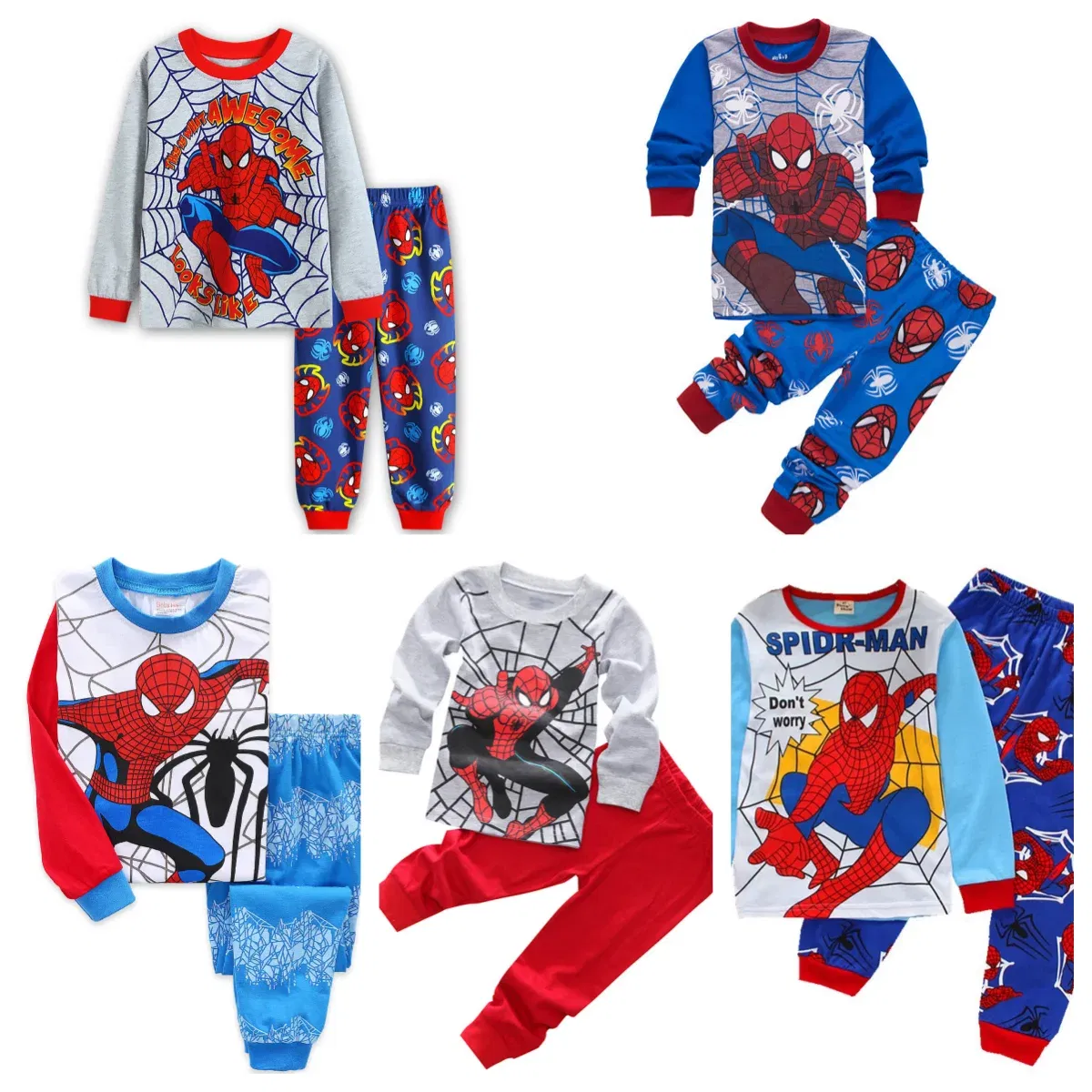 Color: SKY BLUE, Kid Size: 4T - kids pajamas set baby pijama boys animal sleepwear girls cute soft nightwear children clothing homewear