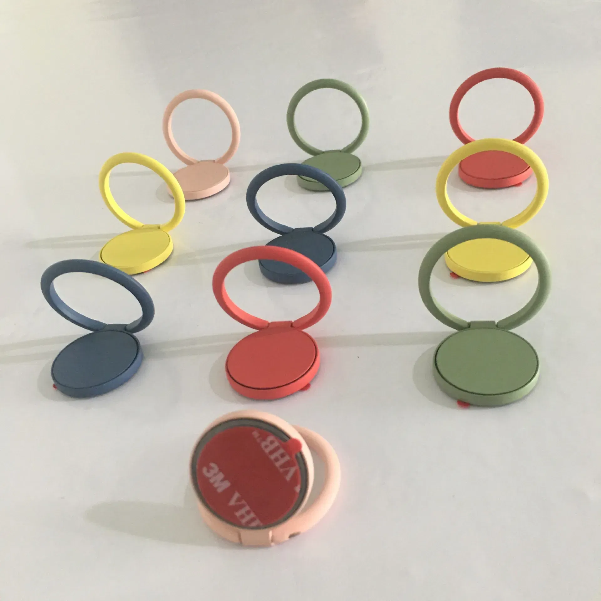 Color: green - Ring Buckle Phone Holder Stand All Metal Paint Mobile Phone Buckle Finger Ring Phone Holder for Phone Iphone Accessories