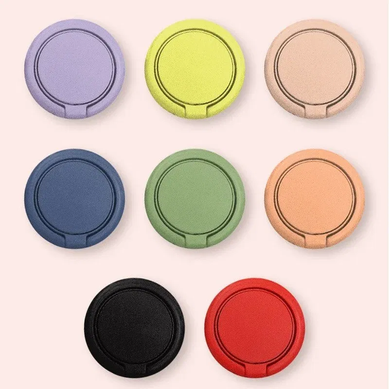Color: green - Ring Buckle Phone Holder Stand All Metal Paint Mobile Phone Buckle Finger Ring Phone Holder for Phone Iphone Accessories