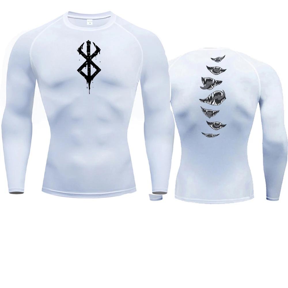 Color: Dark Grey, Size: S - 2024Anime Berserk Guts Men's Compression Shirt Fitness Sport Running Tight Gym TShirts Athletic Quick Dry Tops Tee Summer