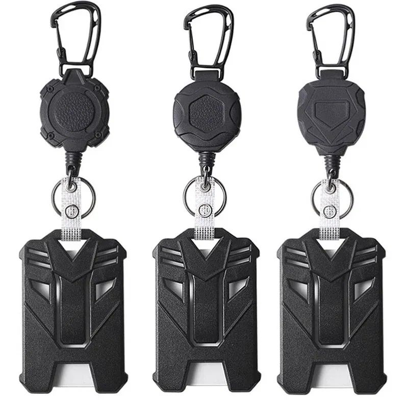 Color: WHITE - ID Card Holder Bus Card Cover Case Badge Reel Clip Badge Clip Heavy Duty Badge Clip Retractable Badge Holder ID Badge Holder