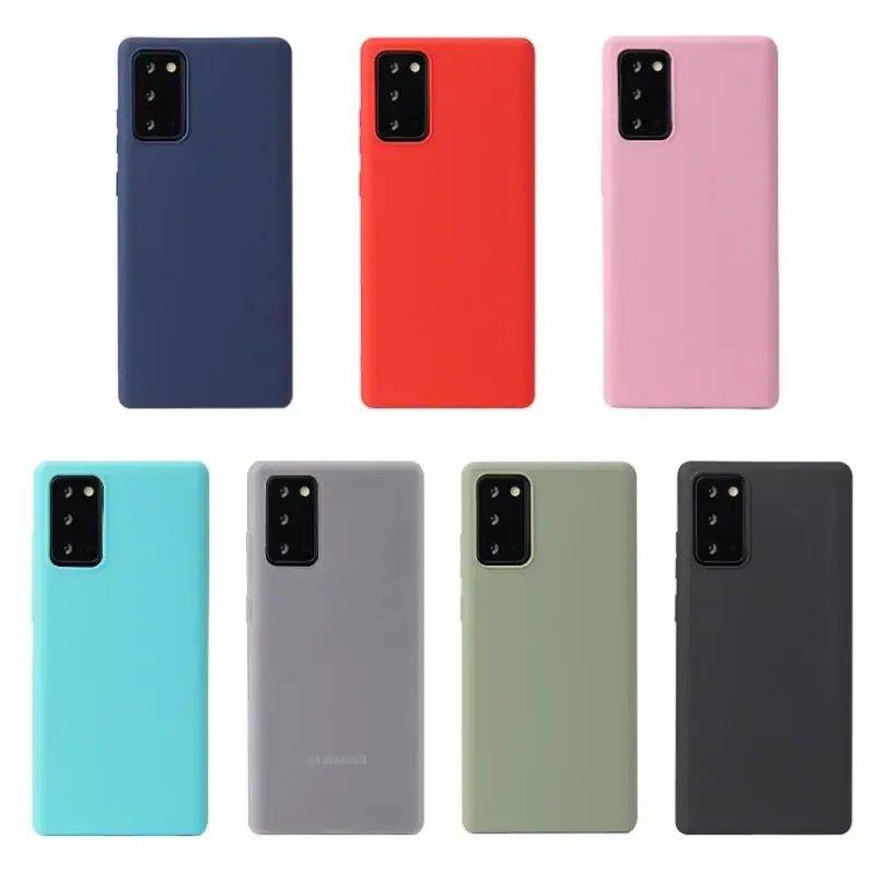 Color: black, Material: PC - Matte Case For Samsung Galaxy A51 A71 S20 Ultra S10 Plus A01 A31 A81 A91 A10 A20 A30 A40 A50 A70 Solid Color Silicone Cover