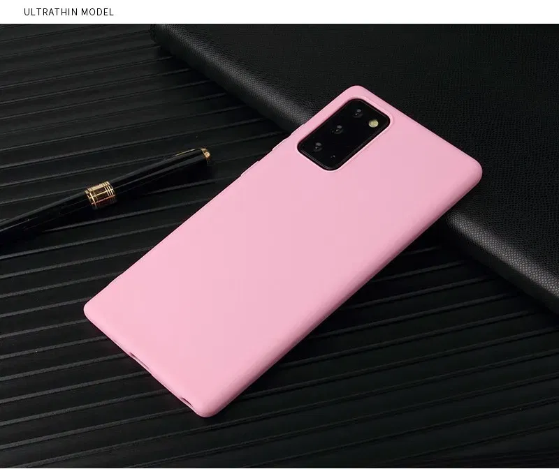 Color: black, Material: PC - Matte Case For Samsung Galaxy A51 A71 S20 Ultra S10 Plus A01 A31 A81 A91 A10 A20 A30 A40 A50 A70 Solid Color Silicone Cover