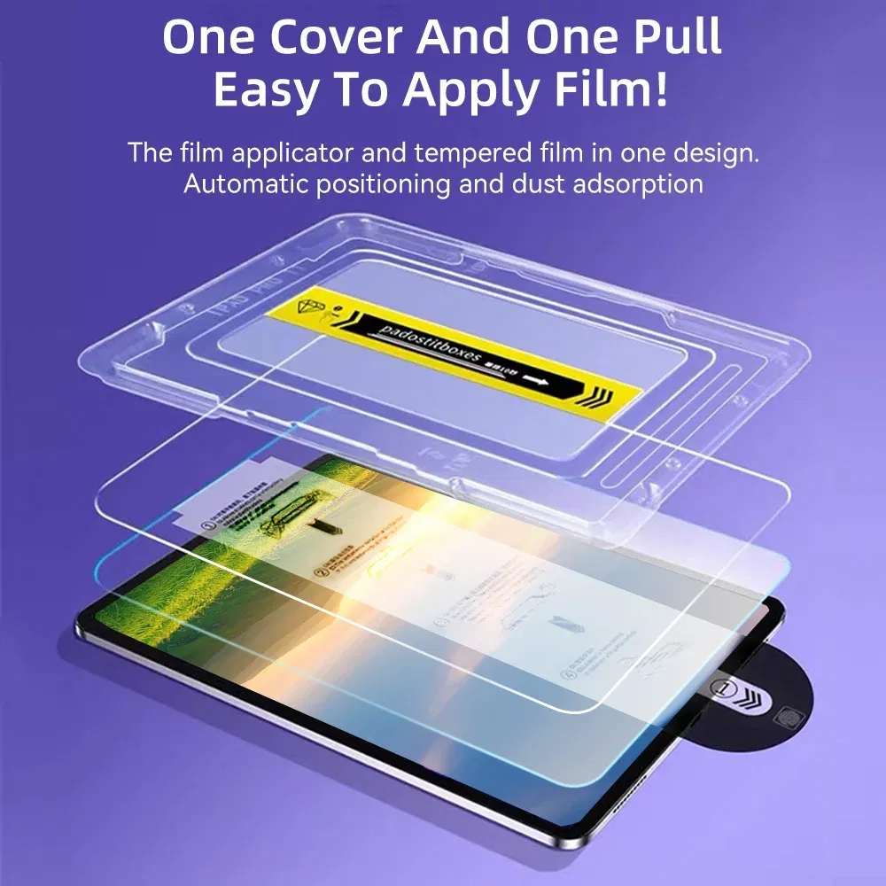 Color: Yellow - For iPad Air M2 Tempered Glass Screen Pro 11/13 M4 Protector Film fir for 5/6/7/8/9/10th Gen Air4/5 Mini6 Air3 10.5