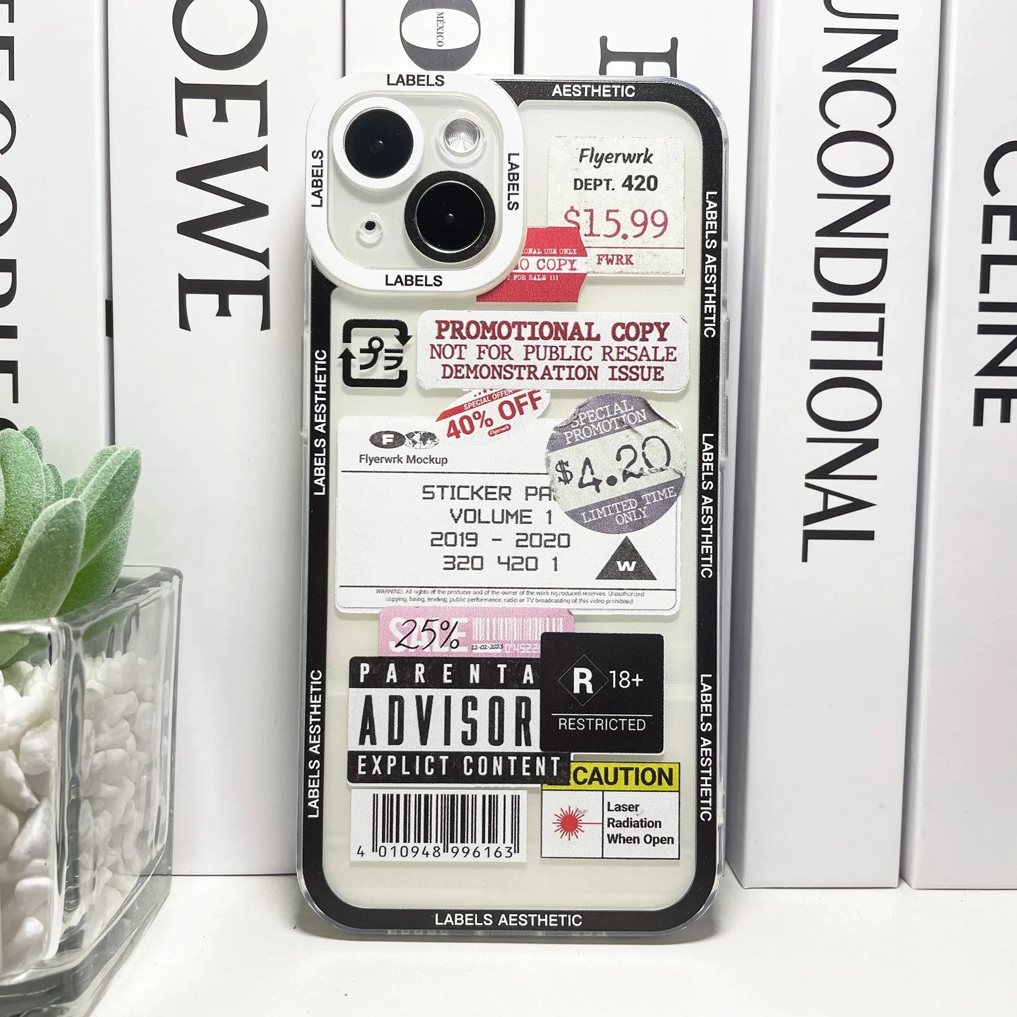 Color: black, Material: EVA - Mix Labels Collage Stickers Aesthetic Phone Case For Samsung Galaxy S10 S20 S21 S22 S23 S24 FE Plus Ultra Note 20