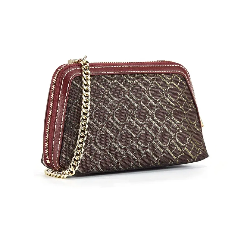 Color: Coffee - The Brand's Fashionable Vintage Crossbody Bag Design Is A Light Luxury Shoulder Bag Chain Suede Tote Bag Carolina Herrera