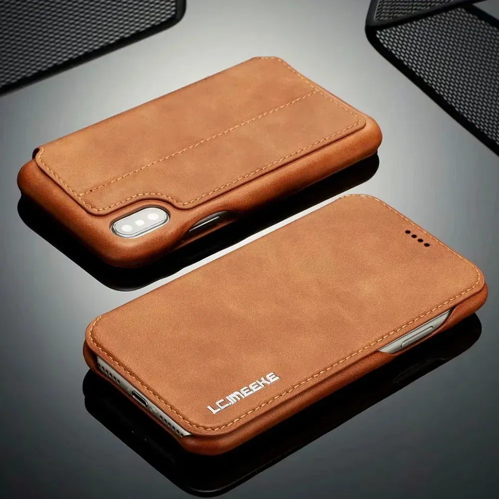 Color: Black, Material: Acrylic - Luxury Ultra Thin Leather Case Flip Cover for Samsung S24 S23 S22 S21 S20 FE Ultra Plus A53 A52s S10  A50 S9 Note 20 10