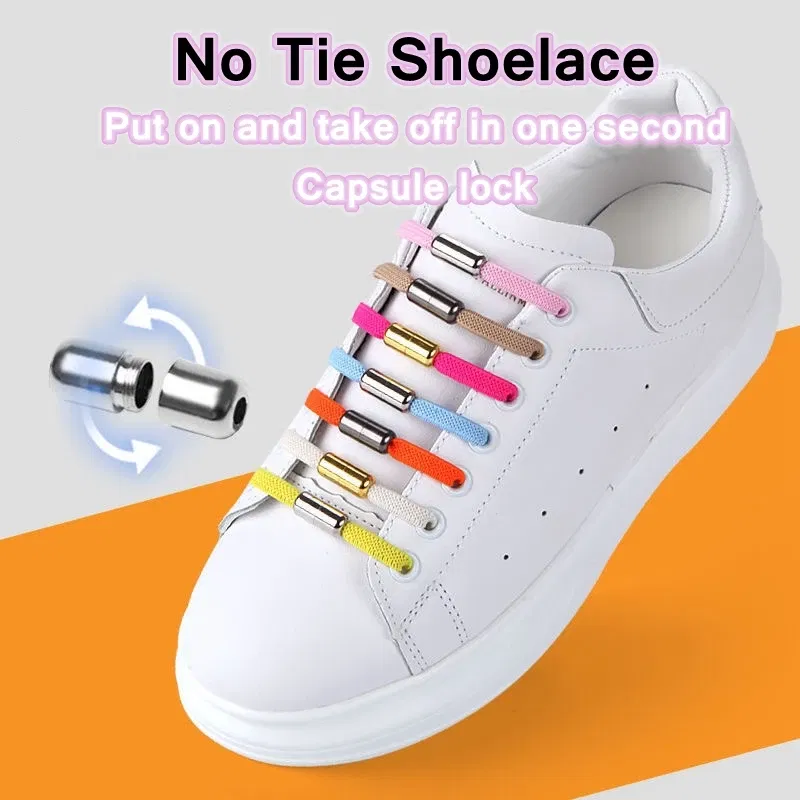 Color: Gold, Ships From: CHINA - No Tie Shoelace Buckle Shoelaces Metal Buckle for Men Women Kids Sneakers Aluminum Capsules Lock Kits Shoe Laces Accessories 4ps