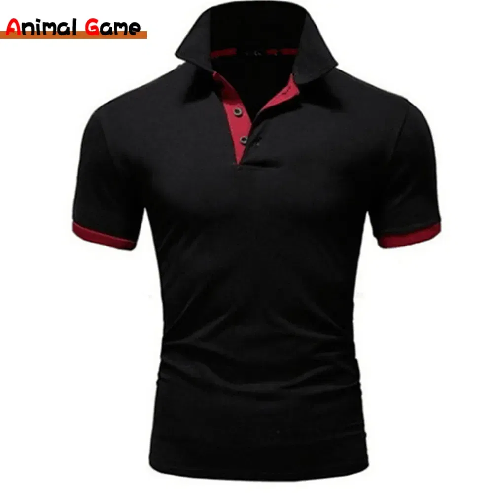 Color: Dark Grey, Size: L - Men's Short Sleeve Polo Shirts Casual Slim Fit Basic Designed Shirts Quick-drying Anti-wrinkle Tops