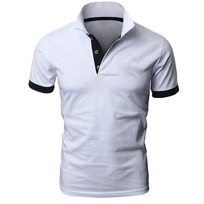 Color: Dark Grey, Size: L - Men's Short Sleeve Polo Shirts Casual Slim Fit Basic Designed Shirts Quick-drying Anti-wrinkle Tops