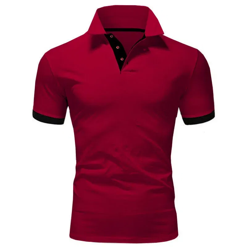 Color: Dark Grey, Size: L - Men's Short Sleeve Polo Shirts Casual Slim Fit Basic Designed Shirts Quick-drying Anti-wrinkle Tops