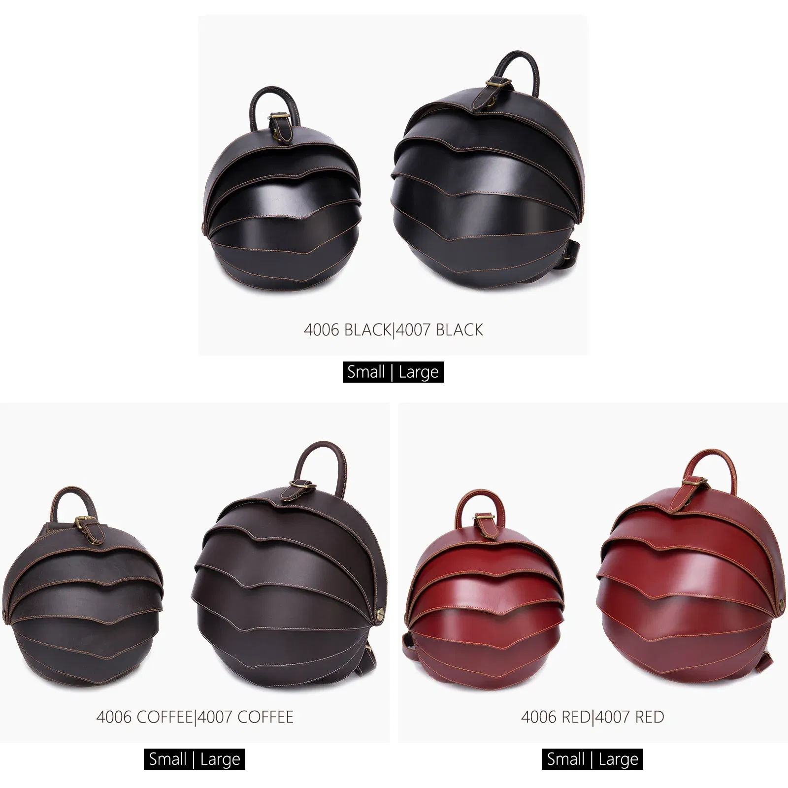 Color: Clear - WESTAL Crazy Horse Leather Backpack for Woman Round Mini Schoolbag Backpack Purse Antitheft Rucksack Ladies Designer Backpacks