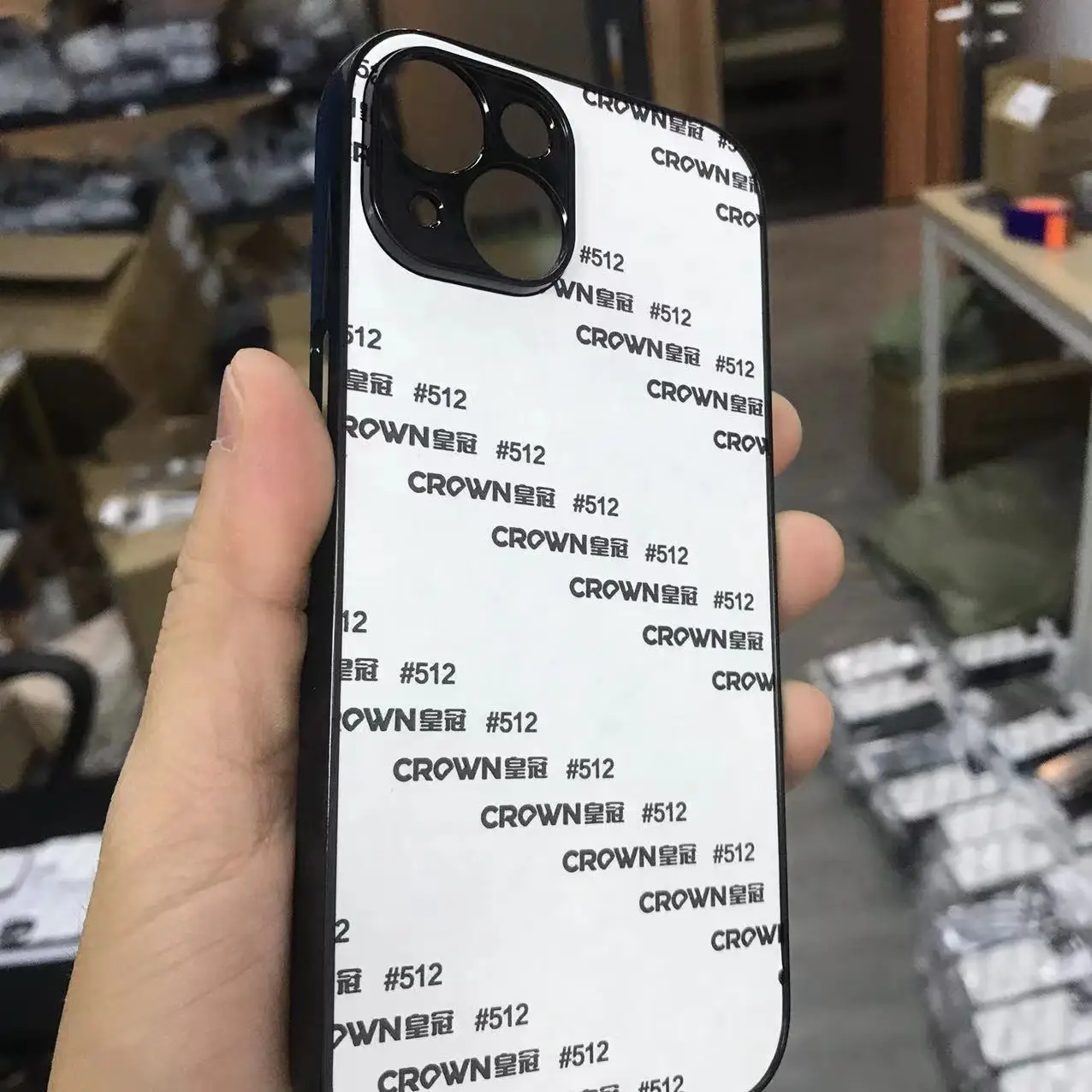 Color: black, Material: aluminum - 5pcs  plastic Sublimation Blank Cover Case For iPhone 16 15 14 13 12 11 12 Pro Max With Aluminium Plate