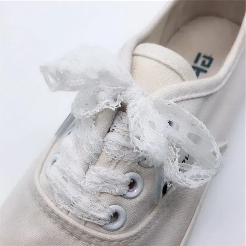 Color: black, Length: 80cm, Ships From: CHINA - 1 Pair New Lace Shoelaces Women's Casual Shoes Fashion Ribbon Shoelace Outdoor Sneakers Black Shoe Laces 80CM/100CM/120CM