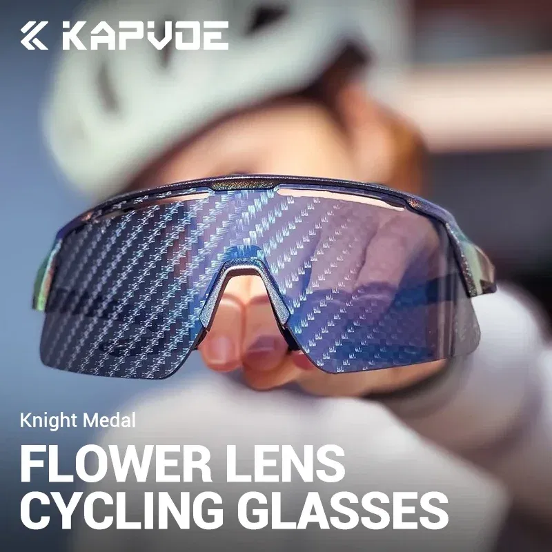Color Name: green - KAPVOE New Technology Nano Lenses Cycling Glasses Bike UV400 Eyewear Outdoor Sports Sunglasses Men Women Road Bicycle Goggles